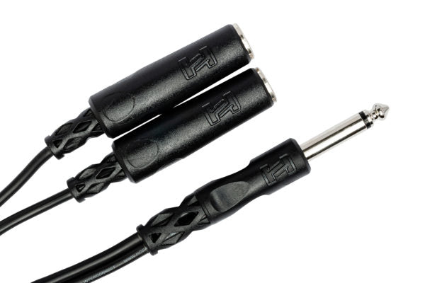 HOSA Y Cable 1/4" TS To Dual 1/4" TSF | HOS-YPP111