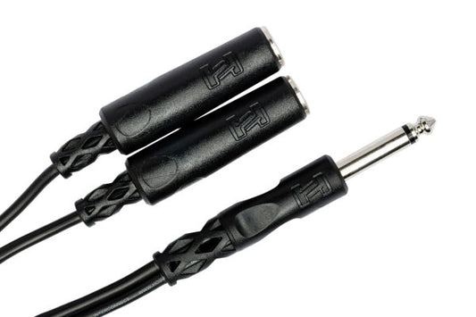 HOSA Y Cable 1/4" TS To Dual 1/4" TSF | HOS-YPP111
