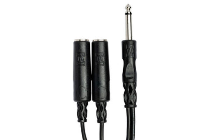 HOSA Y Cable 1/4" TS To Dual 1/4" TSF | HOS-YPP111