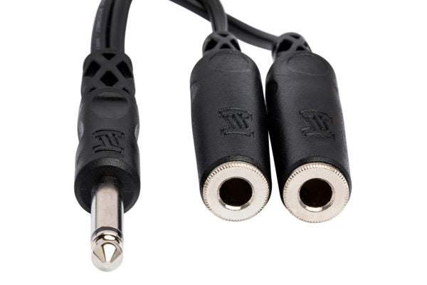 HOSA Y Cable 1/4" TS To Dual 1/4" TSF | HOS-YPP111