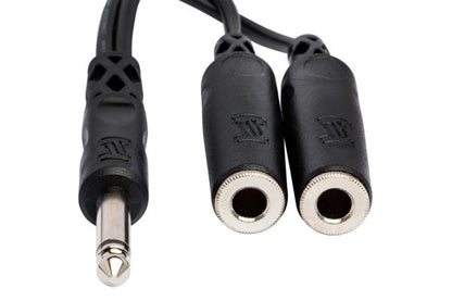 HOSA Y Cable 1/4" TS To Dual 1/4" TSF | HOS-YPP111
