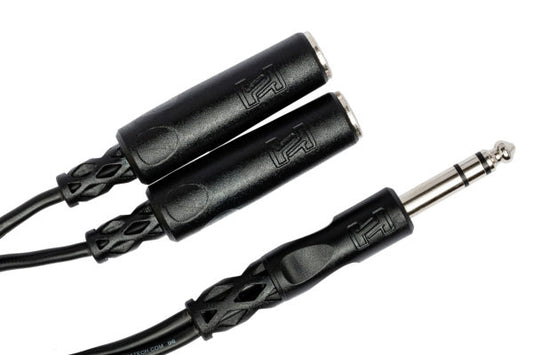 HOSA Y Cable 1/4" TRS To Dual 1/4" TRSF |  YPP118