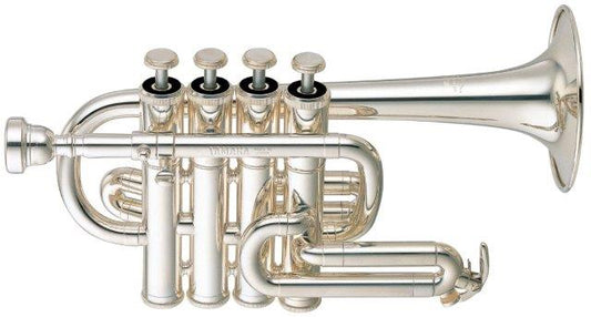 YAMAHA B FLAT/A PICCOLO TRUMPET TR6810S SILVERPLATED