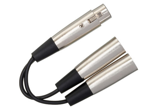 HOSA Y Cable XLR3F To Dual XLR3M 18" | HOS-YXM101.5