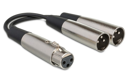 HOSA Y Cable XLR3F To Dual XLR3M 18" | HOS-YXM101.5