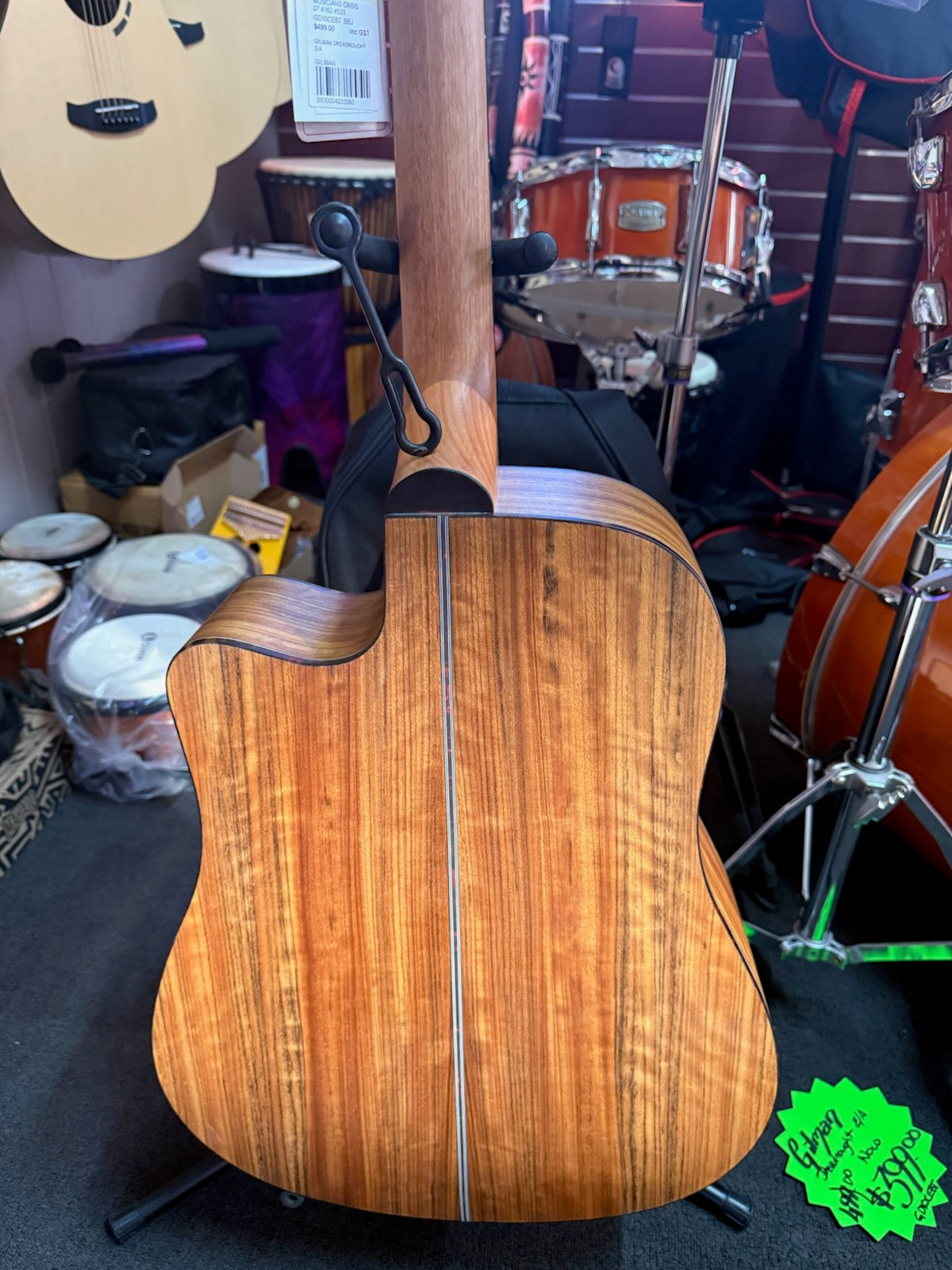 Gilman GE10CEBT Dreadnought Acoustic Guitar | Black