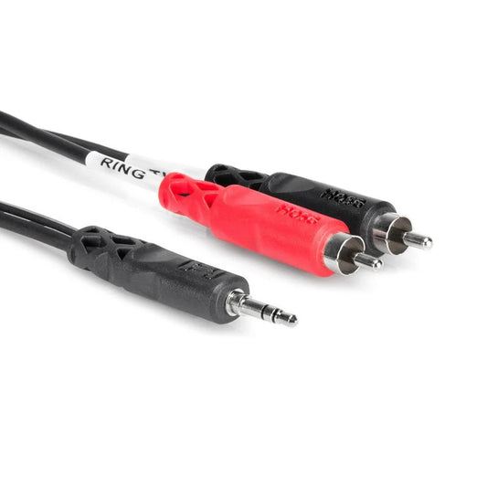 Hosa | CMR215 | Stereo Breakout Y-Cable | 3.5mm TRS To Dual RCA | 15 Ft / 4.5m