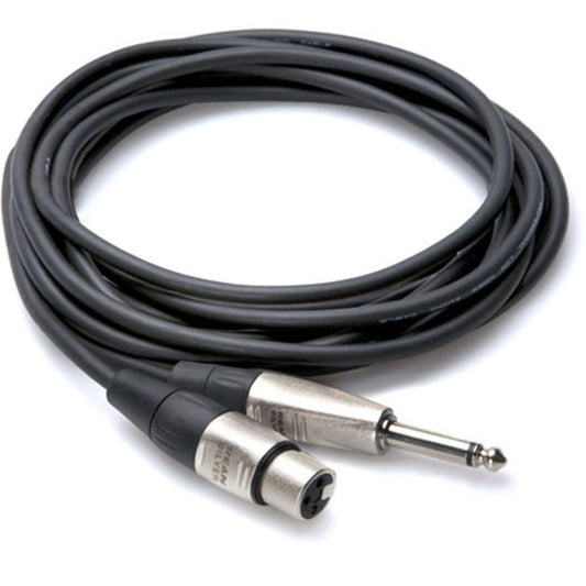 Hosa HXP010 Pro Unbalanced Interconnect REAN XLRF To 1/4" TRS