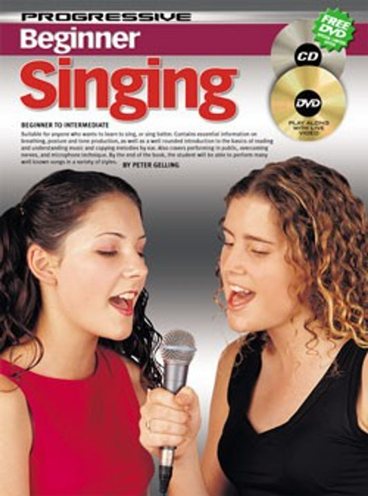 PROGRESSIVE BEGINNER SINGING BK/CD/DVD 69132