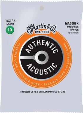 Martin Authentic 12 String Acoustic Guitar String Set | Phosphor Bronze