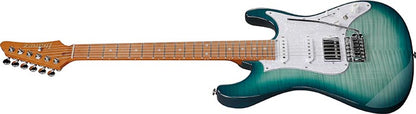 Ibanez AZ22S1F Premium Electric Guitar With Bag | Transparent Turquoise Burst