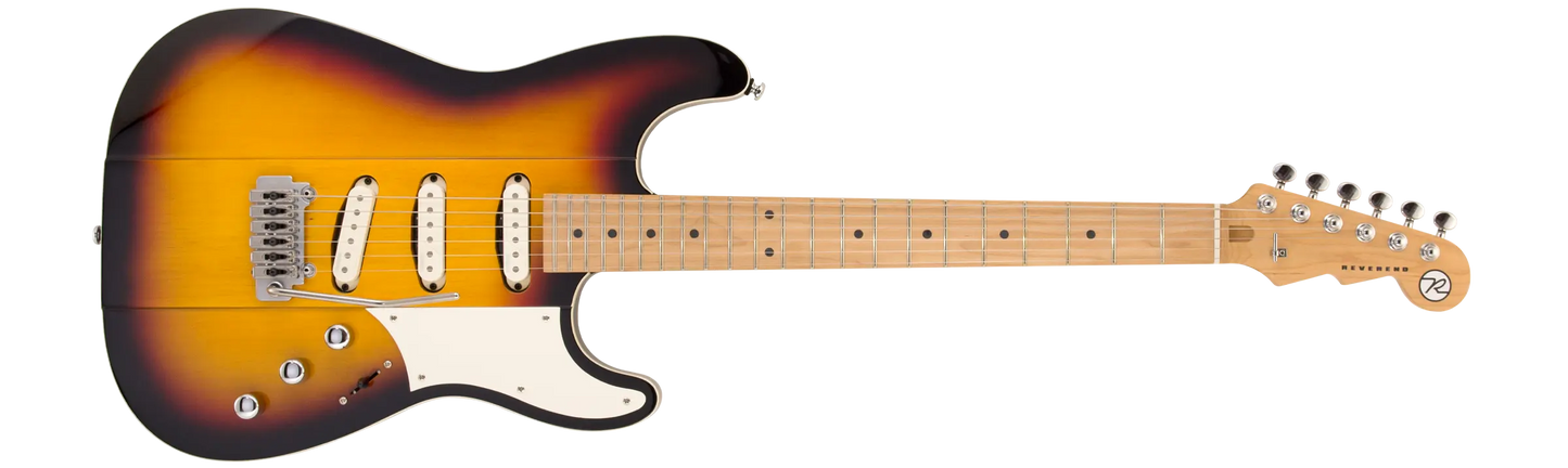 Reverend Greg Koch Gristlemaster Electric Guitar - Roasted Maple, 3 Tone Burst