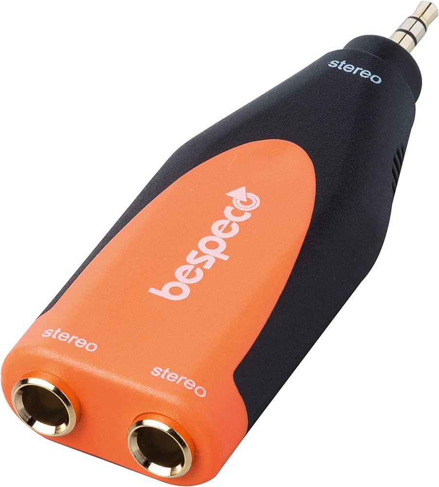 BESPECO SLAD170 6.3mm TS Jack to 2.6mm TRS Socket Adapter