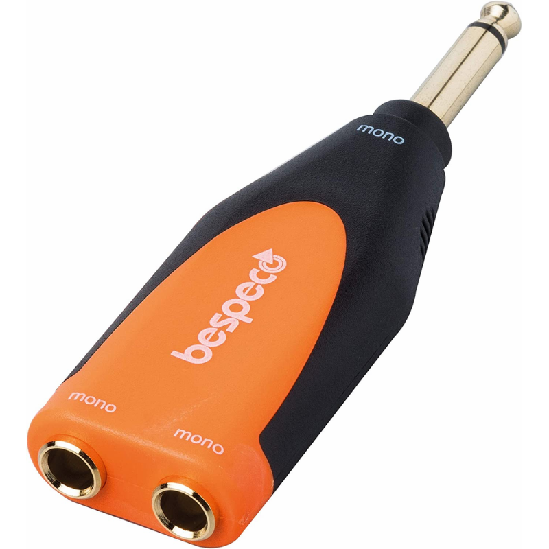 BESPECO SLAD175 2 6.3mm TS Socket to 6.3mm TS Jack Cable Adapter