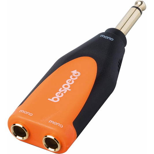 BESPECO SLAD175 2 6.3mm TS Socket to 6.3mm TS Jack Cable Adapter