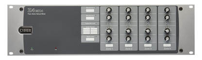 4 Zone mono mixer 6 in + 2 mic Paging mic in 4 remote ins. Source and volume control